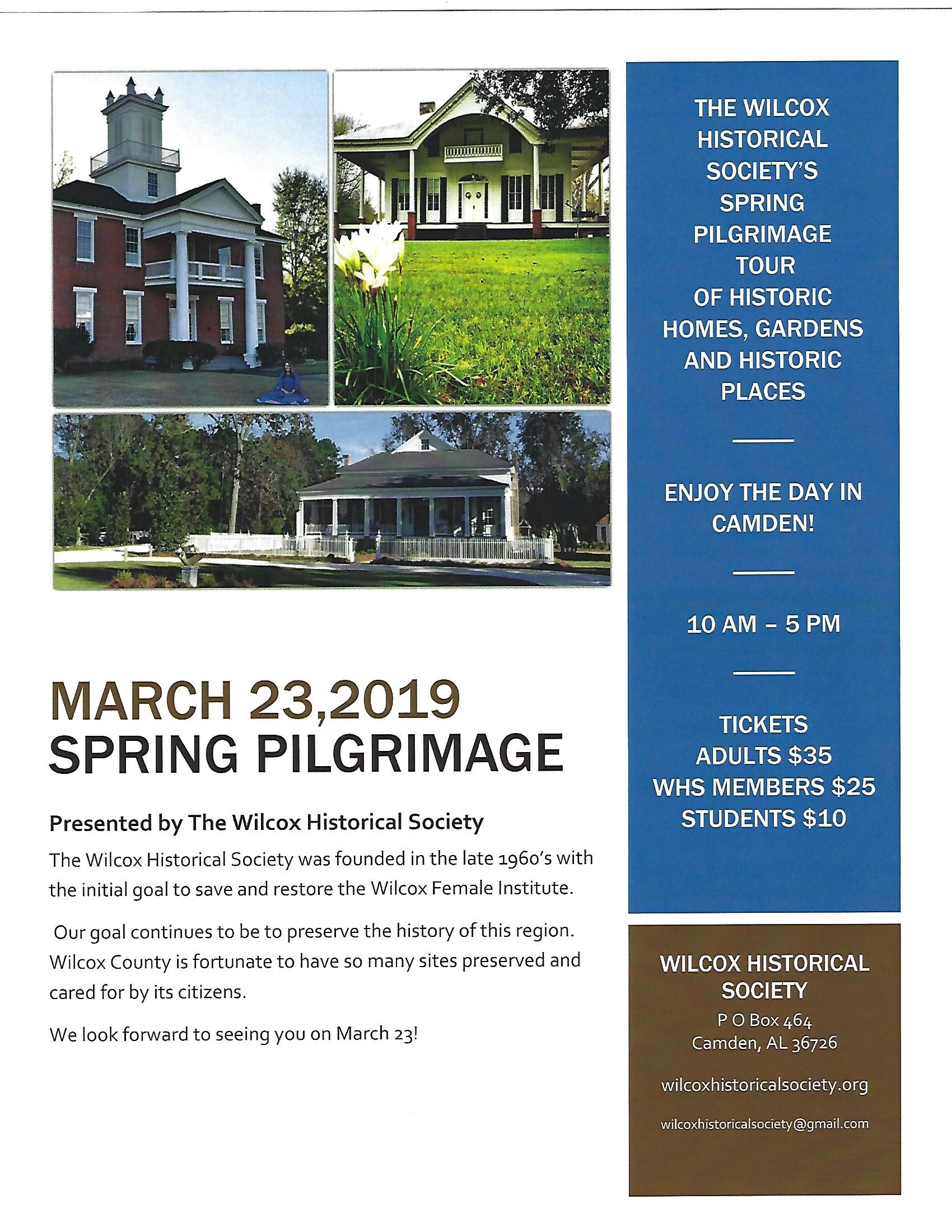 WHS Spring Tour 2019 Flyer