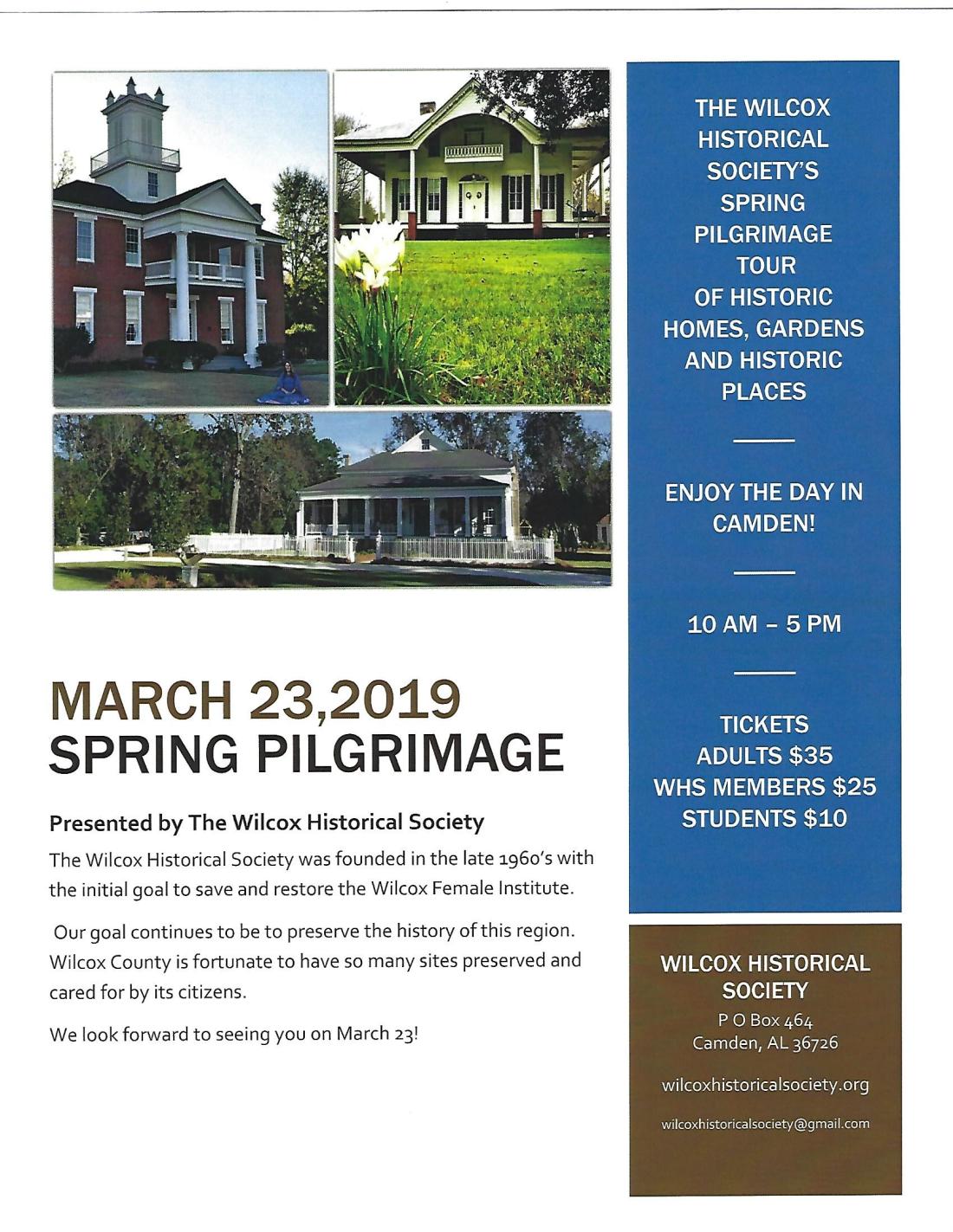 WHS Spring Tour 2019 Flyer